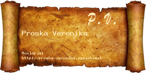 Proska Veronika névjegykártya